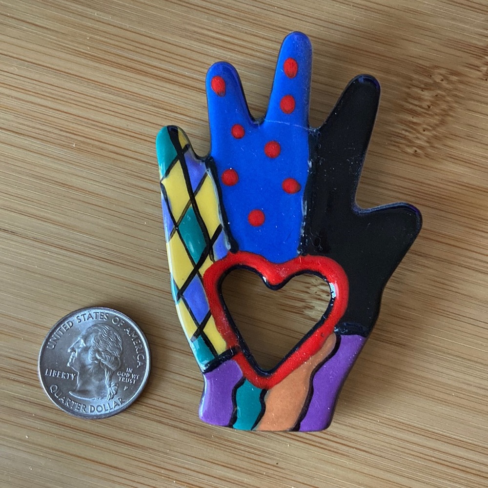 Handmade ceramic pin
